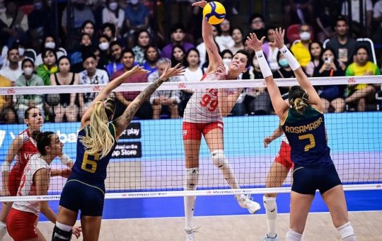 Brasil joga mal e perde para a Turquia na Liga das Nações de vôlei feminino