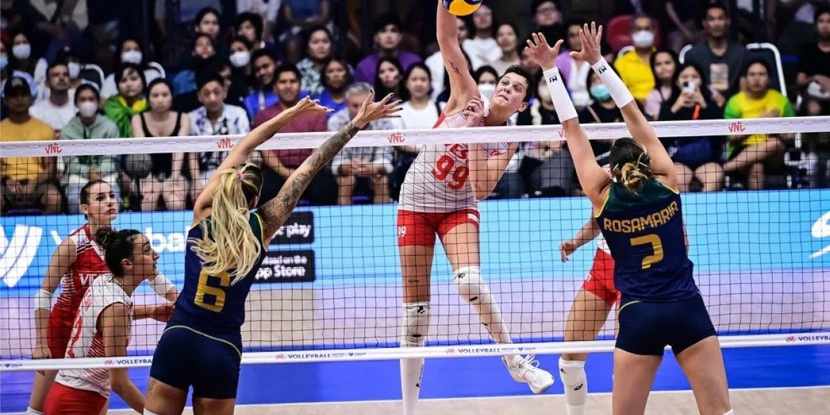 Brasil joga mal e perde para a Turquia na Liga das Nações de vôlei feminino