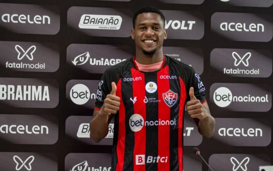 "Estou muito empolgado", diz Dudu ao ser apresentado no Vitória