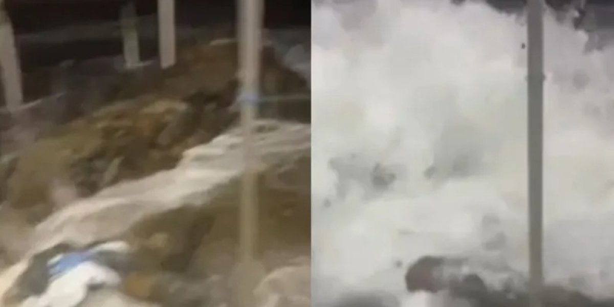 Vídeo registra mar agitado e fortes ondas na Gamboa de Baixo, em Salvador; veja