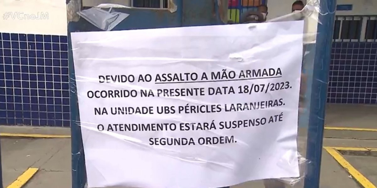 Centro de saúde em Salvador continua sem funcionar após assalto