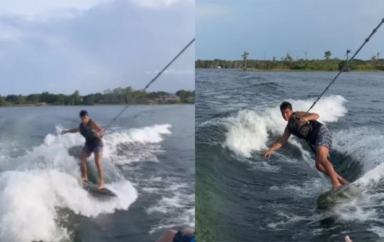 Marcelo Sangalo dá show nas águas da Florida