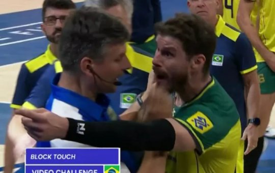 Jogador Bruninho se descontrola em partida e web o compara com Bernardinho