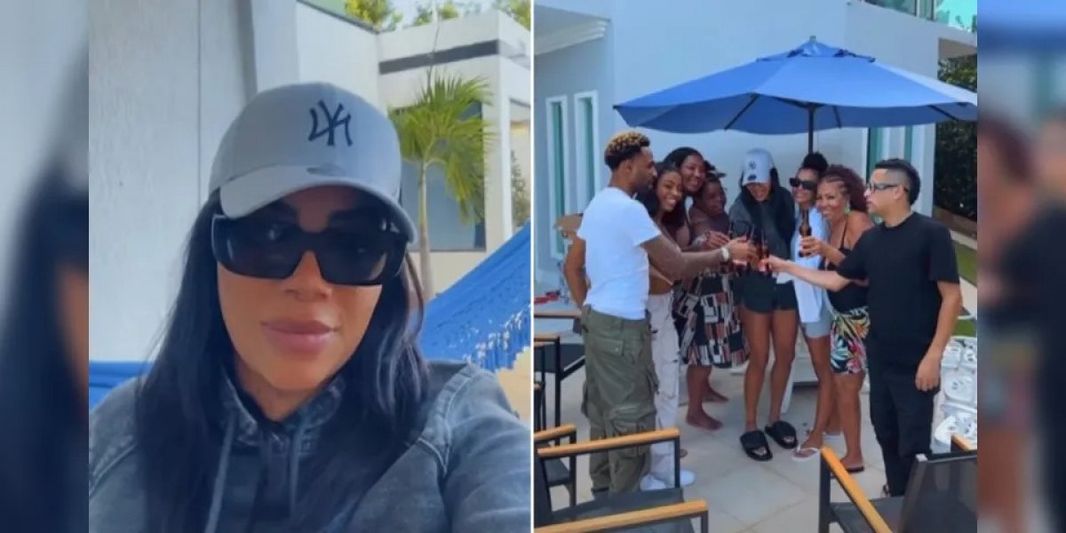 Ludmilla fica em suíte exclusiva e aluga mansão para família em Salvador