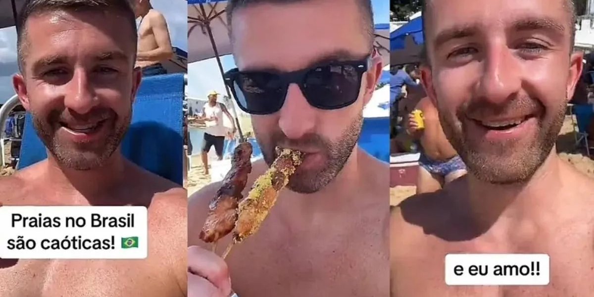 Influencer gringo viraliza em vídeo que mostra 'caos' na praia do Porto da Barra