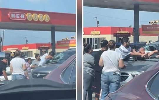 Pai quebra para-brisa e salva bebê preso no carro durante onda de calor no Texas
