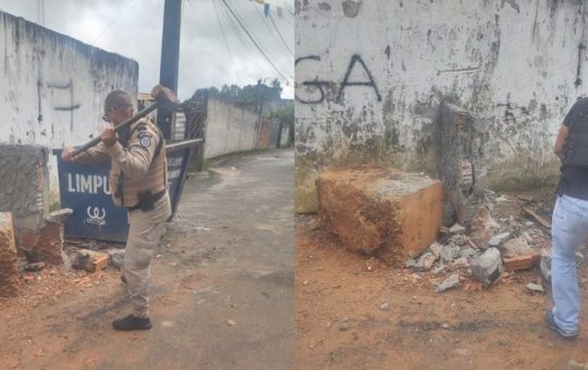 Polícia destrói barricada feita por criminosos no bairro de Valéria