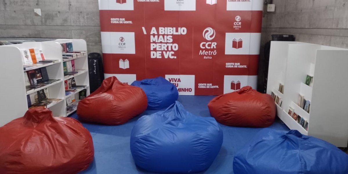 Estação Campo da Pólvora recebe biblioteca itinerante com acervo de mil livros