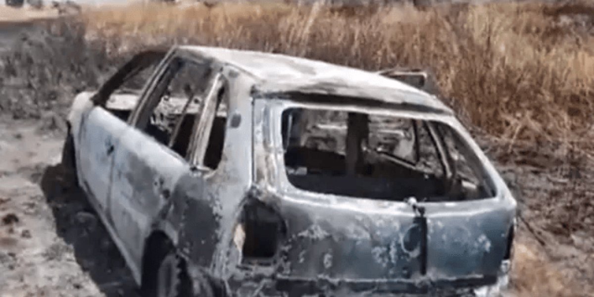 Corpos de pai e filho são encontrados carbonizados dentro de carro na BR-242