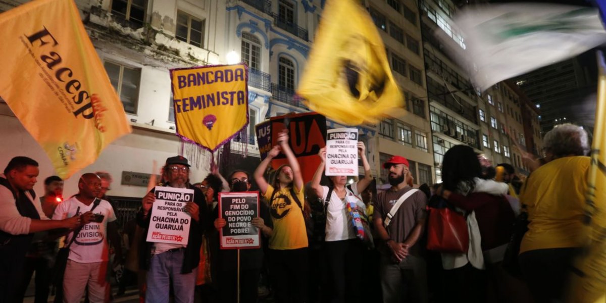 Movimento negro faz ato pedindo fim da Operação Escudo em São Paulo