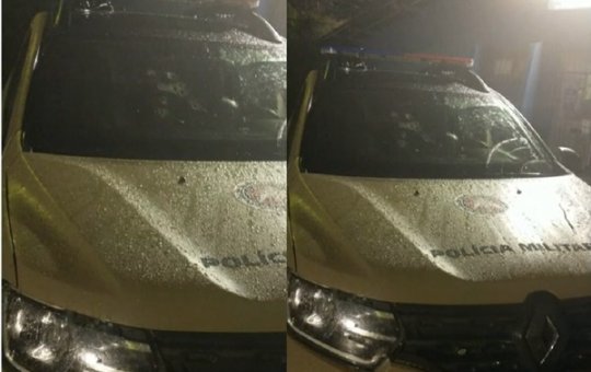 Viatura da PM é alvejada por tiros no bairro da Lapinha, em Salvador