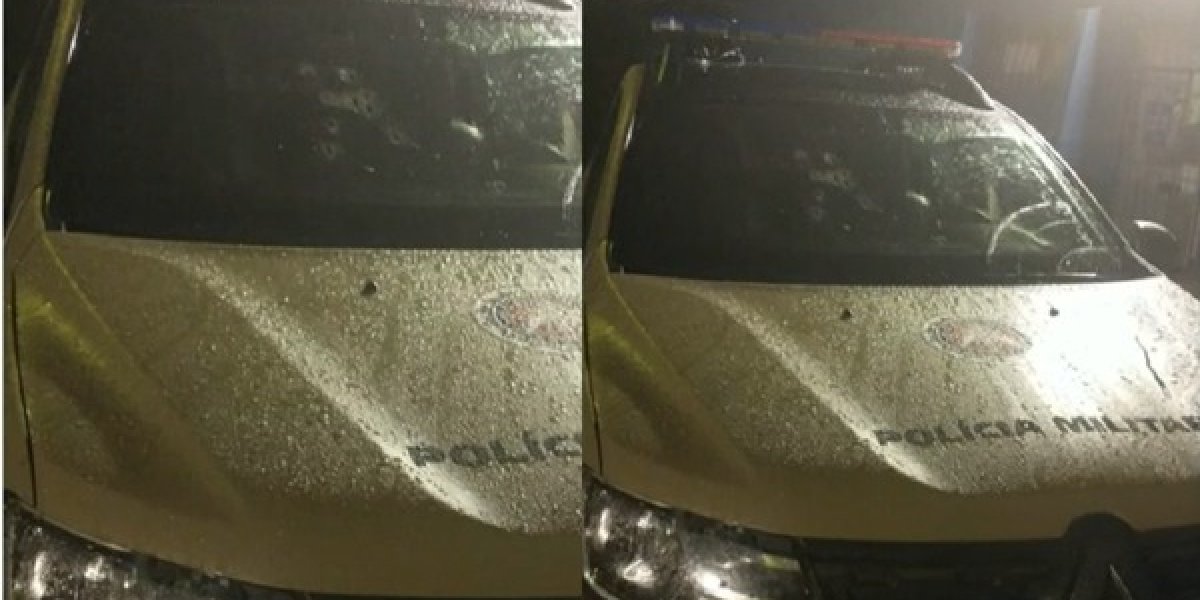 Viatura da PM é alvejada por tiros no bairro da Lapinha, em Salvador