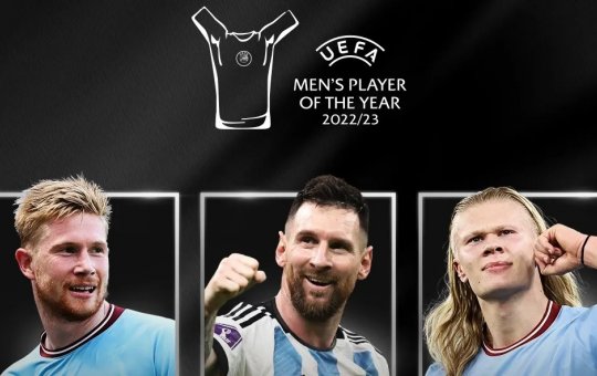 Messi, Halland e De Bruyne disputam prêmio de melhor jogador do ano da Uefa