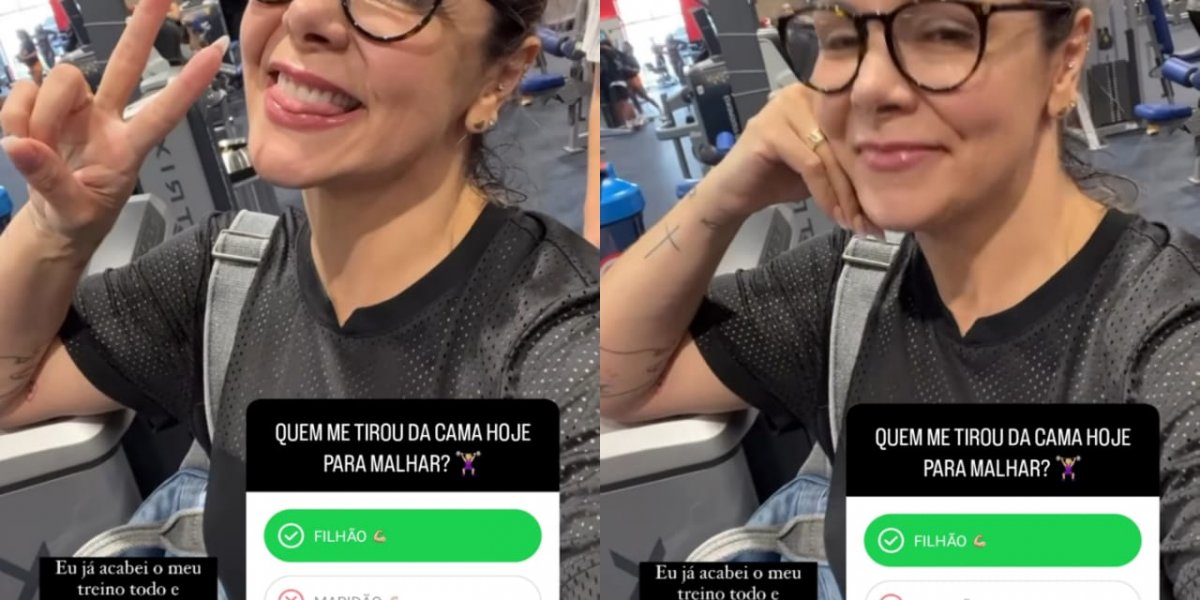 Carla Perez mostra motivação do filho para seguir firme na academia
