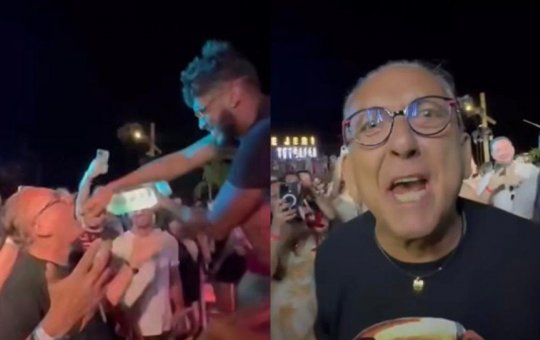 'Olha o que ele fez': Galvão Bueno vira vodca durante balada em Jericoacoara