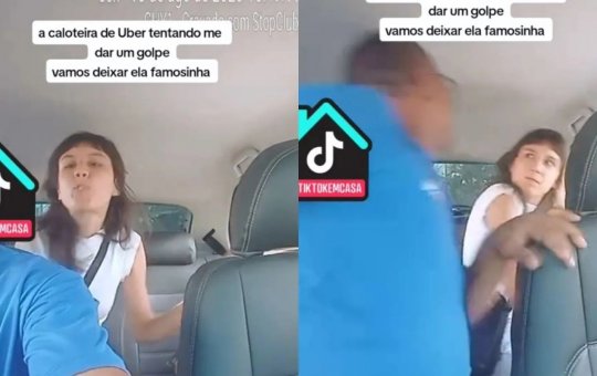 Mulher cospe em motorista de app após discussão sobre troco em Goiânia