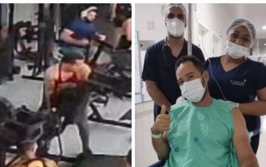 Aluno que foi atingido por aparelho em academia volta a sentir as pernas