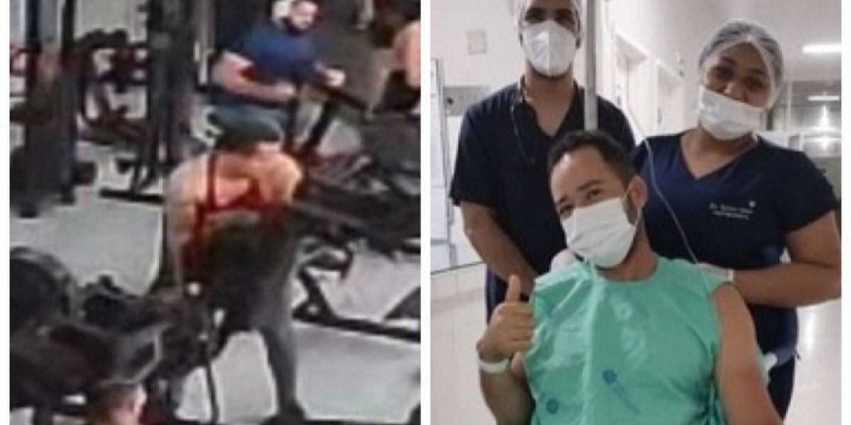 Aluno que foi atingido por aparelho em academia volta a sentir as pernas