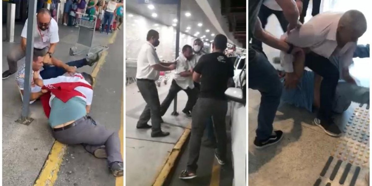 Taxistas e motoristas de app brigam por clientes no Aeroporto de Fortaleza