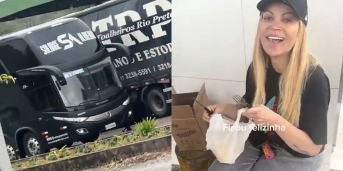 Ônibus de Solange Almeida quebra e fã a convida para almoçar com a familia