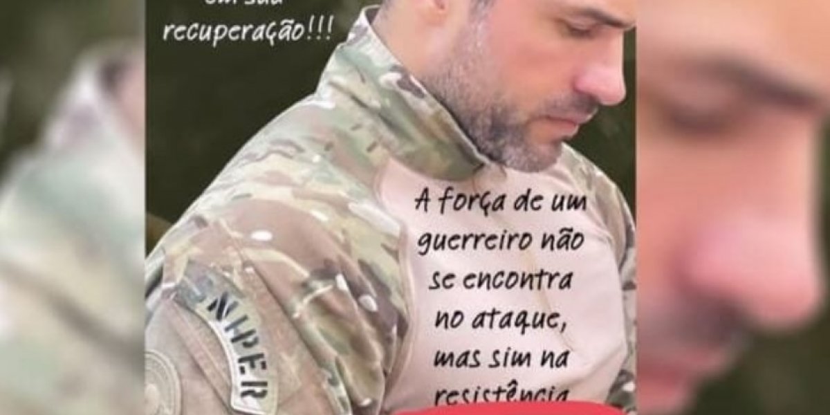 Policial baleado em Valéria perde visão de um olho e amigos realizam vaquinha