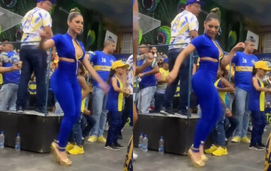 Após anuncio de fim do casamento com MC Guimê, Lexa é vista caindo no samba