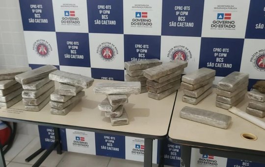 Mais de 40kg de maconha são apreendidos pela polícia na Capelinha de São Caetano