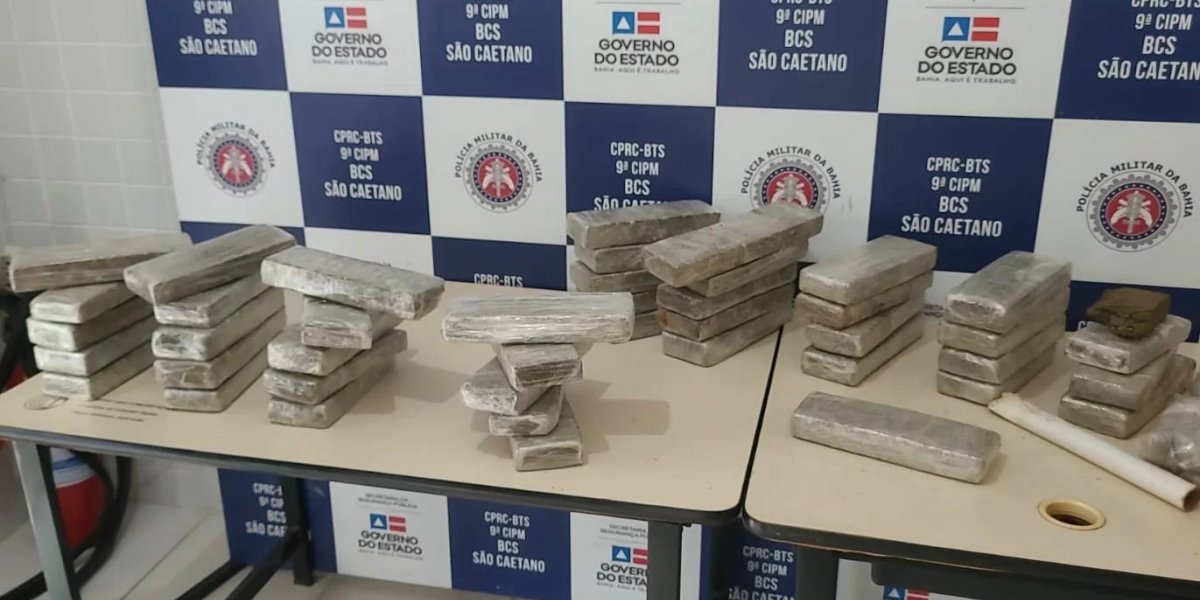 Mais de 40kg de maconha são apreendidos pela polícia na Capelinha de São Caetano