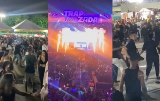 Trapzada é marcado por arrastão, confusão com cantor e briga entre seguranças