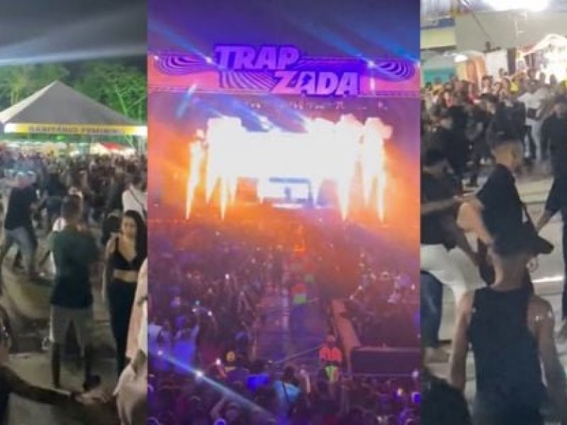 Trapzada é marcado por arrastão, confusão com cantor e briga entre seguranças