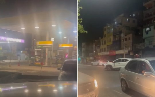 Motoristas atravessam pista para fugir de tiroteio no Vale do Ogunjá