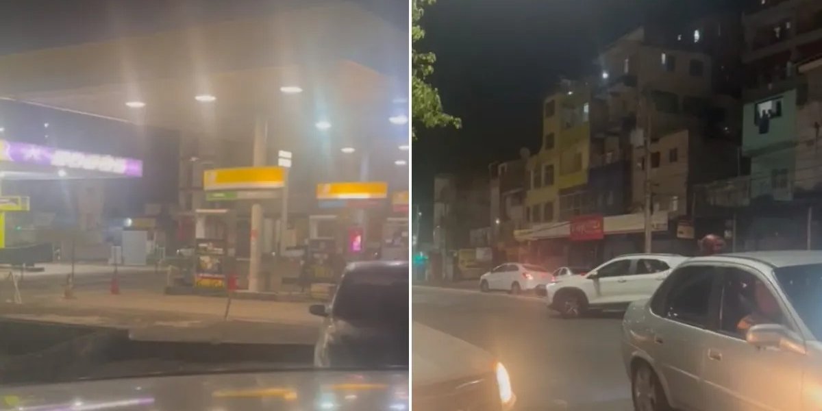 Motoristas atravessam pista para fugir de tiroteio no Vale do Ogunjá