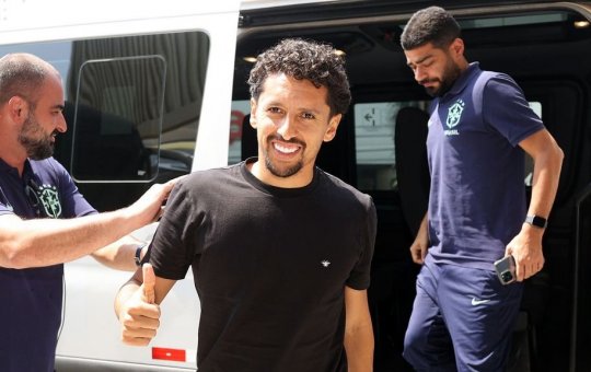 Marquinhos e Neymar se apresentam e completam seleção em Cuiabá