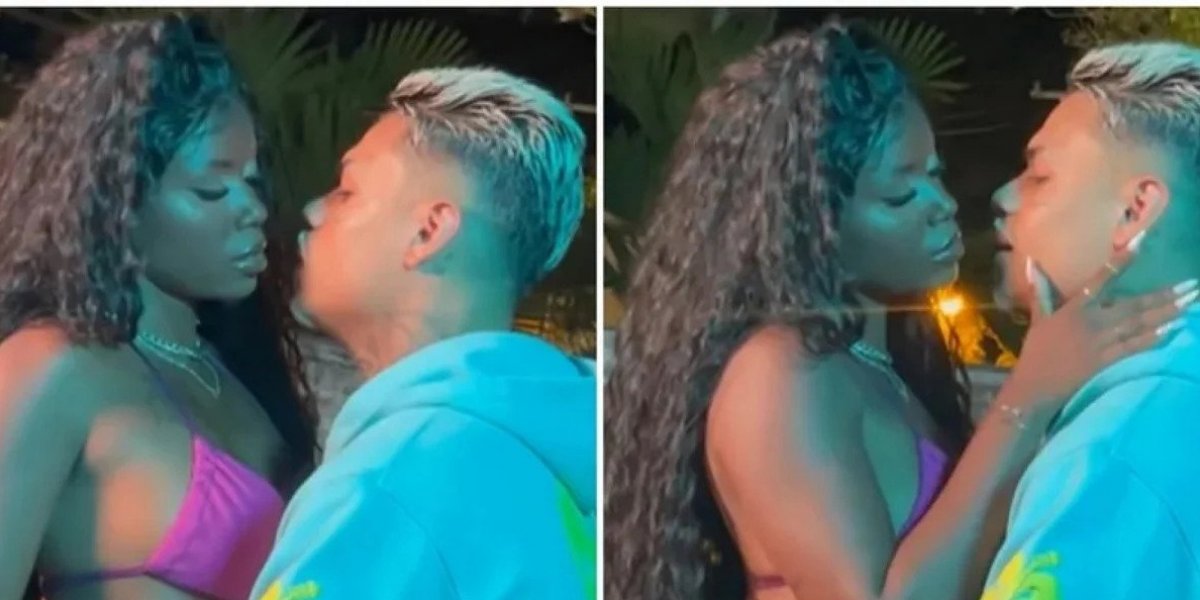 Clima esquenta entre MC Cabelinho e dançarina em gravação de clipe