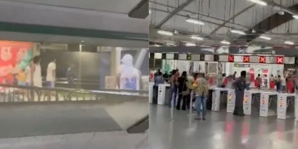 Torcedores do Bahia brigam no metrô em Salvador