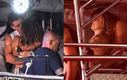 Flagrada aos beijos com Ricardo Vianna, Lexa curte noite de Micareta Rio