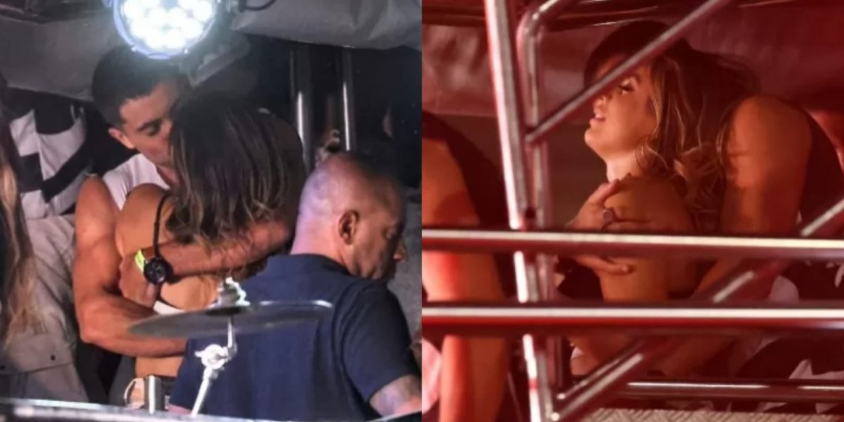 Flagrada aos beijos com Ricardo Vianna, Lexa curte noite de Micareta Rio