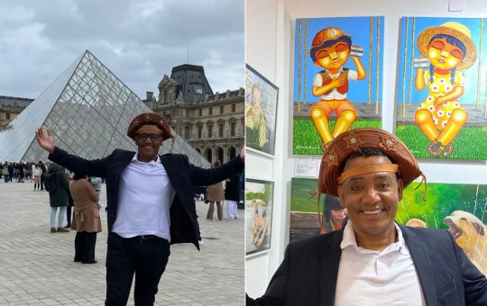 Da Bahia pro mundo: pintor baiano se emociona ao ver sua obra exposta no Louvre