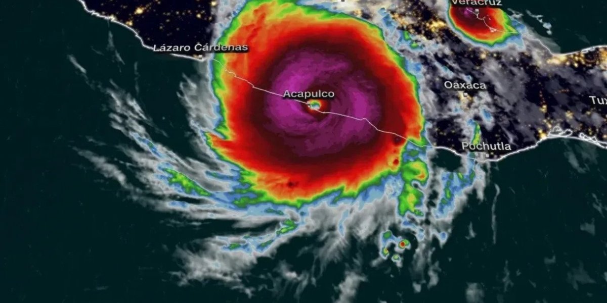 Furacão Otis atinge o México com ventos de 265km/h