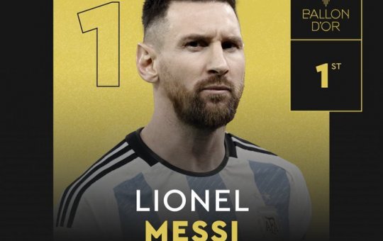 Lionel Messi conquista sua oitava bola de ouro
