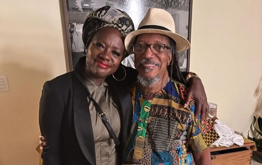 Em Salvador, Viola Davis encontra João Jorge, presidente da Fundação Palmares