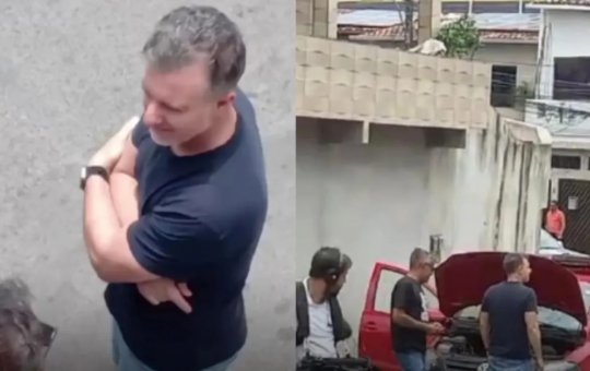 Luciano Huck esteve nas ruas de Camaçari para gravar quadro do domingão