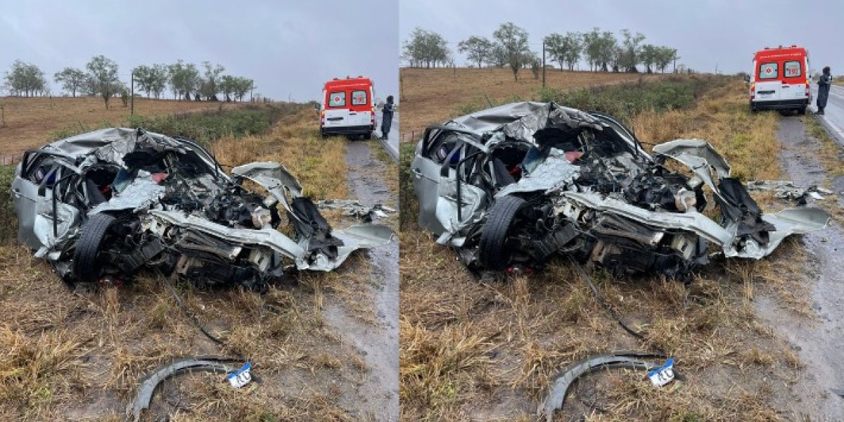 Batida entre caminhão e carro deixa três mortos na BR-116