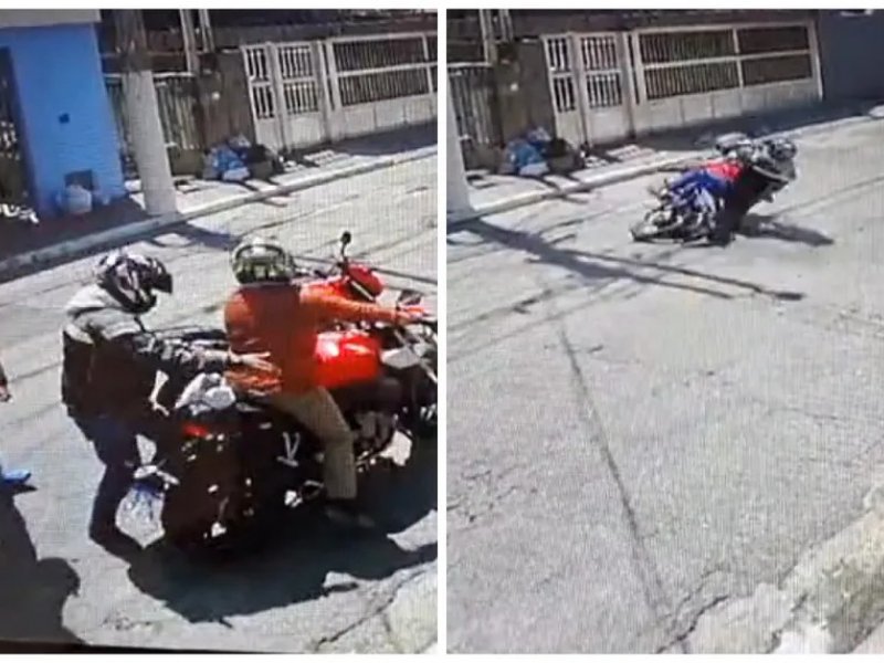 Homem assalta idoso, passa mal e morre ao cair da moto durante fuga