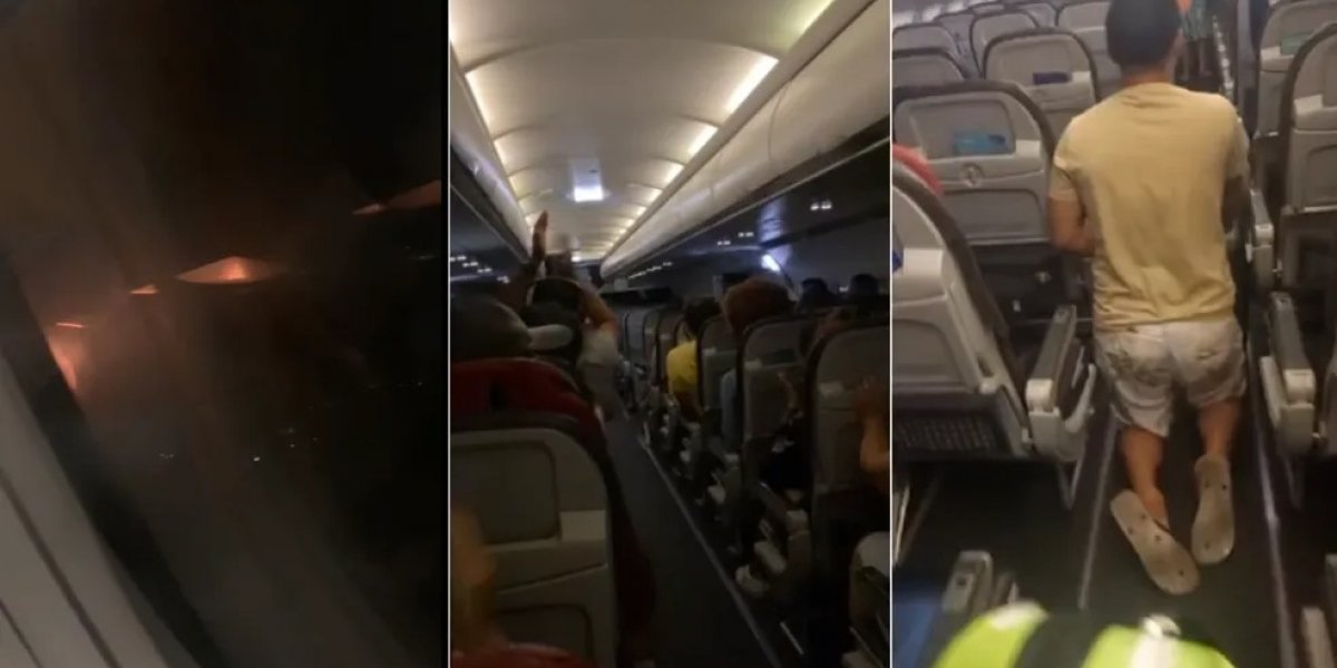 Avião faz pouso de emergência em Salvador após turbina pegar fogo