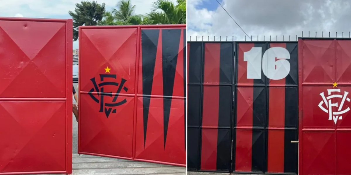 Portões do Barradão amanhecem com estrela após título do Vitória