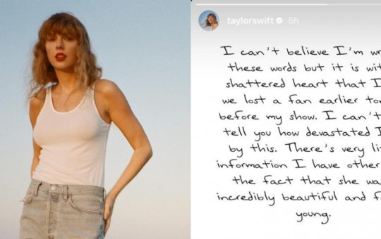 "Estou com o coração partido", diz Taylor Swift ao lamentar morte de fã