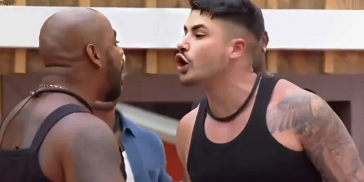 A Fazenda 15: Lucas e Cezar Black brigam, e produção intervém