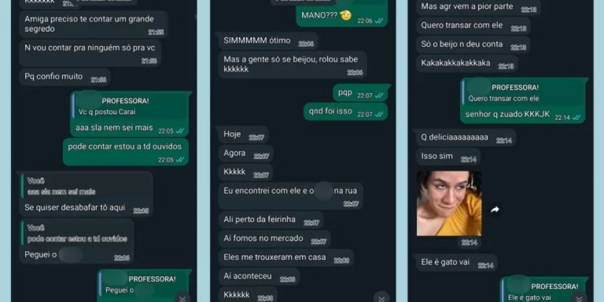 “Quero transar com ele”, diz professora após beijar aluno de 14 anos