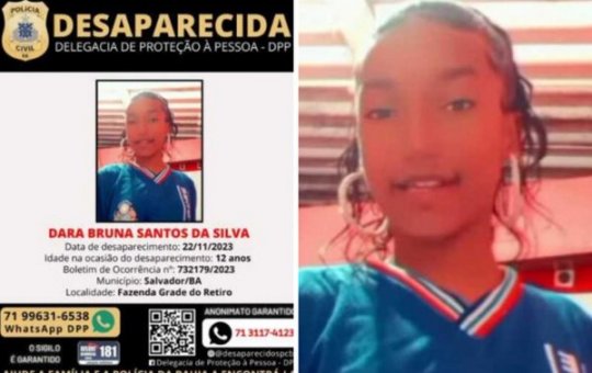 Adolescente que estava desaparecida na Fazenda Grande do Retiro é encontrada